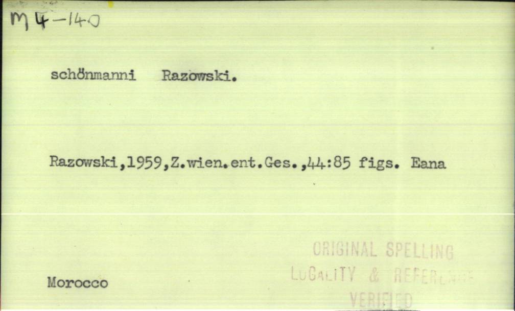 front of card